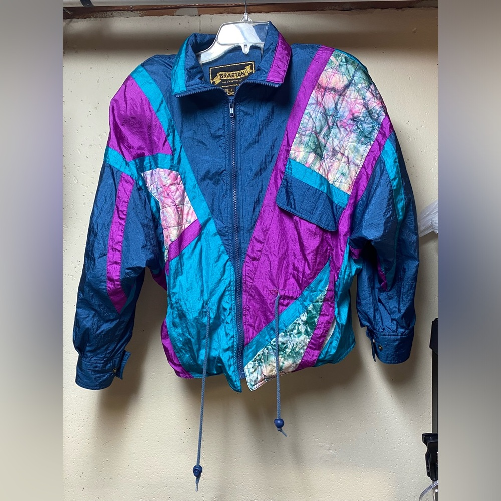Vintage Women’s Braetan 80s 90s Windbreaker bomber jacket Sz Small